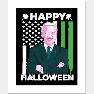 Biden St Patricks Day Happy Halloween Posters and Art